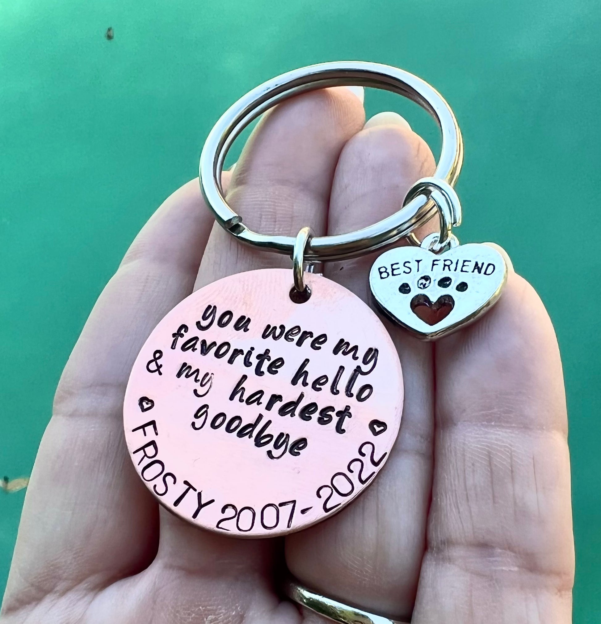 You were my favorite hello and my hardest goodbye, Loss of Pet - Natashaaloha, jewelry, bracelets, necklace, keychains, fishing lures, gifts for men, charms, personalized, 