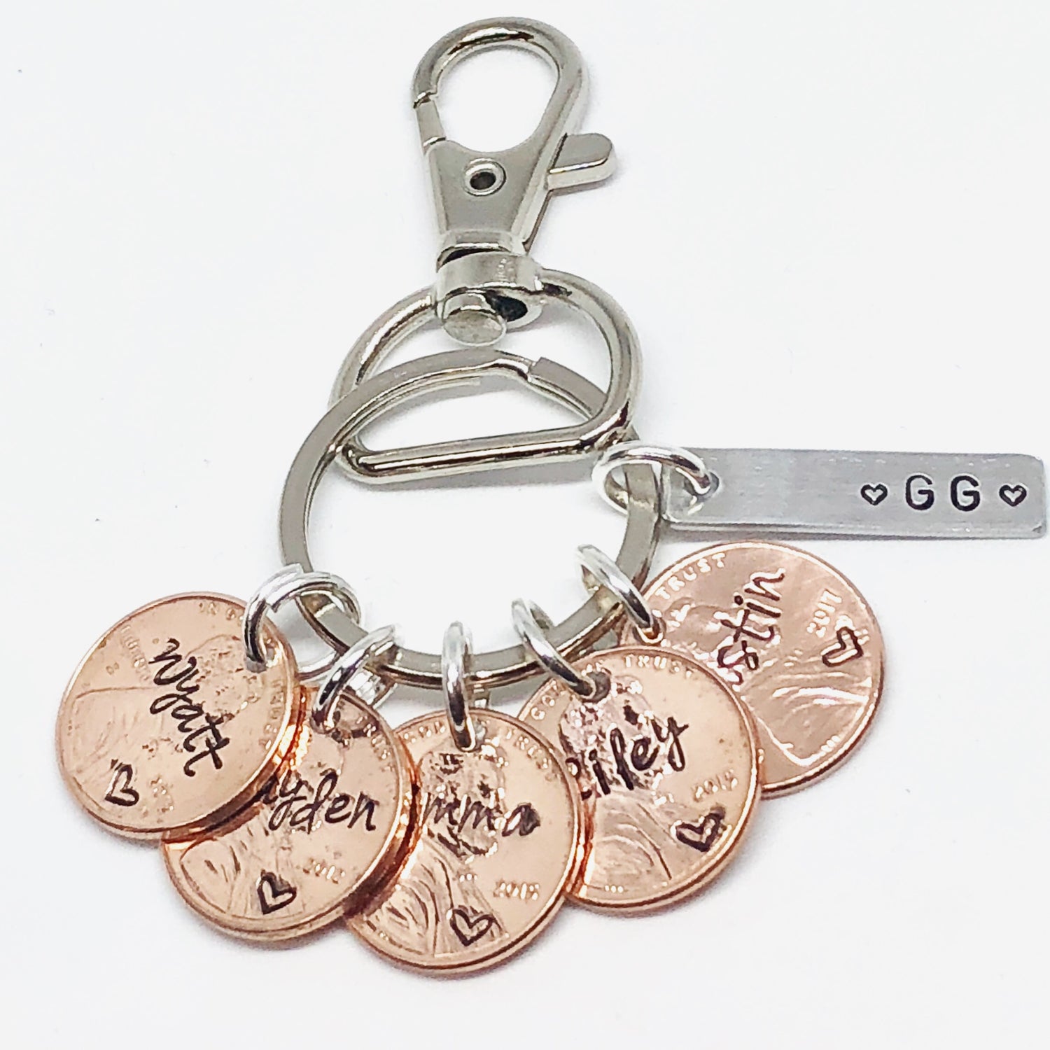Mother’s Day Keychain, Penny Keychain, Personalized For Mom - Natashaaloha, jewelry, bracelets, necklace, keychains, fishing lures, gifts for men, charms, personalized, 