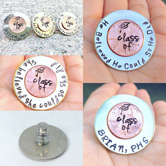 Personalized Graduation Pins - Natashaaloha, jewelry, bracelets, necklace, keychains, fishing lures, gifts for men, charms, personalized,
